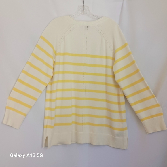 Talbots Women's Stripe Cardigan Sweater Plus Size 1X - Picture 8 of 11